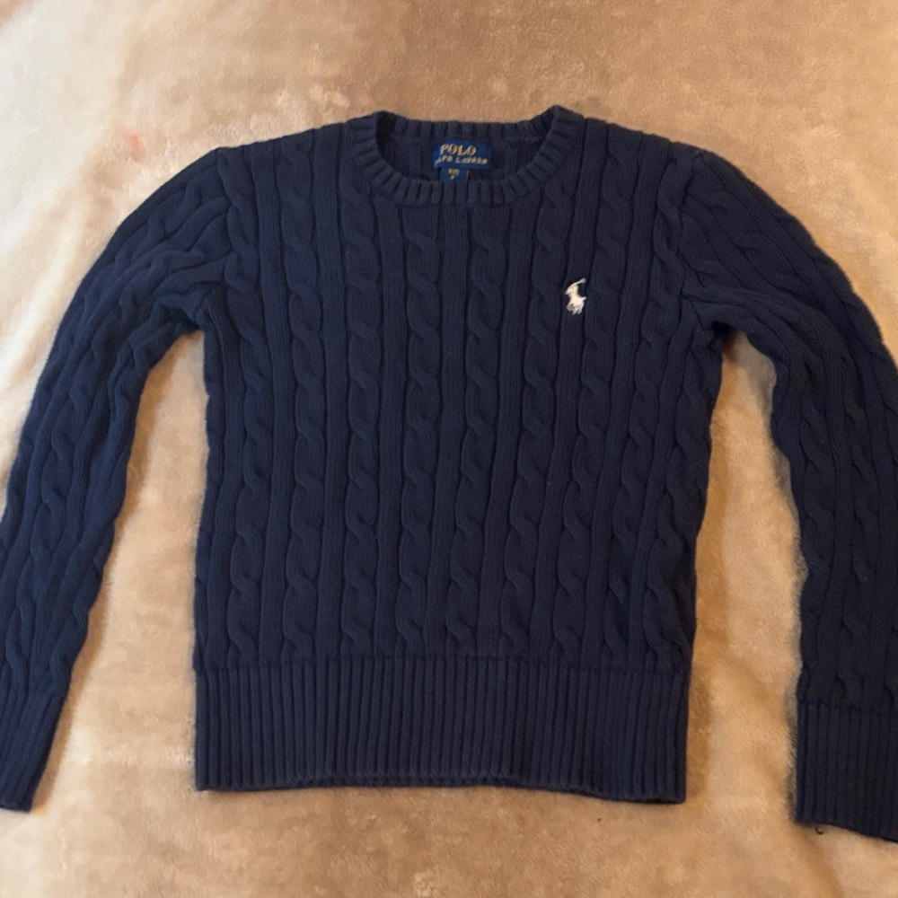 Polo by Ralph Lauren Dark Blue Cable Knit Sweater